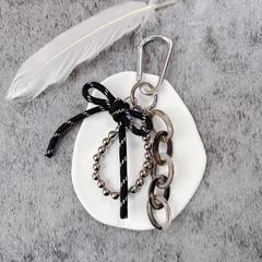 【1点限り】リボンバッグチャーム じゃらじゃら キーホルダー