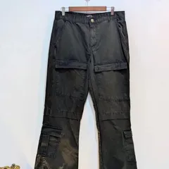 ブラウン　コットン　カーゴパンツ　小さなスクエア柄　サイズ34 　ユーロ直輸入