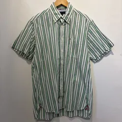 TOMMY HILFIGER トミー ヒルフィガー 半袖シャツ ボタンダウンシャツ ストライプ M 10125161