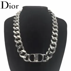 Christian Dior クリスチャン ディオール CDアイコン チェーンリンク ネックレス シルバー
