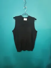 レディース ブラック ニットベスト