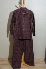 チェック柄長袖パジャマセット