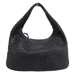 ボッテガヴェネタ BOTTEGA VENETA イントレチャート ワンショルダー ショルダーバッグ レザー ブラック 115653 中古 新入荷 OB2783