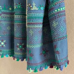 インド ランバニ刺繍 キッズベスト ハンドメイド 一点物 民族衣装 
