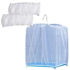 I'm so happy 鳥籠 ケージカバー 飛び散り防止 大型 特大 遮光 透明 小型 メッシュ 2個セット (L) [Large]