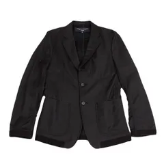 コムデギャルソン オムCOMME des GARCONS HOMME コーデュロイ切替パッカリングストライプジャケット 黒XS