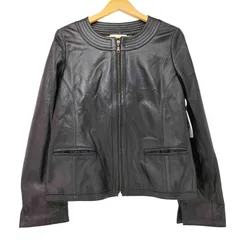 ユーズドフルギ USED古着 APHRODITE 羊革 ラムレザー ノーカラー ジャケット レディース  XXXL