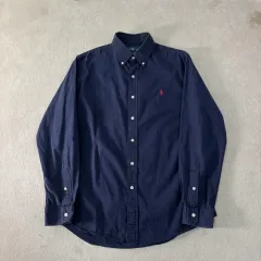 100 POLO RALPH LAUREN(ポロラルフローレン) コットン ネイビー シャツ