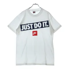 NIKE (ナイキ) 90S VINTAGE JUST DO IT S/S TEE ヴィンテージ ジャストドゥイット フロントロゴTシャツ 銀タグ 半袖クルーネックカットソー ホワイト