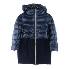 HERNO (ヘルノ) 切り替え ジップアップフーデッドダウンコート レディース ネイビー 37216-34665-6