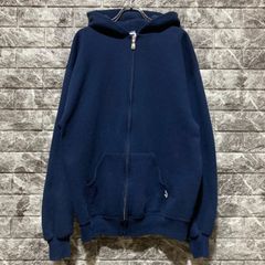 RUSSELL 80s vintage zip hoodie 金タグ 茄子紺 - メルカリ