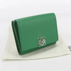 LOEWE ロエベ トライフォールド　ウォレット アナグラム 三つ折り財布 カーフ【中古】 レディース