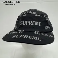 【未使用】Supreme/シュプリーム 【16AW】3M Reflective Repeat Taped Seam Camp Cap/キャンプキャップ/帽子/ブラック