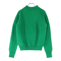 BEAMS BOY (ビームスボーイ) 5ゲージ ハイネック ウールフィッシャーマンニット セーター グリーン レディース 13-15-0687-126