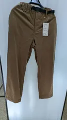 【新品タグ付】無印良品 ニットコーデュロイ ワイドパンツ ブラウン S