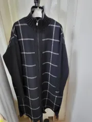 MC メイ ド ブラック CHECK ロング カーディガン