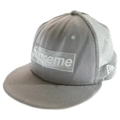 SUPREME (シュプリーム) 24SS ×NEW ERA Box Logo Mesh Cap ニューエラ ボックス ロゴ メッシュ キャップ 帽子 グレー