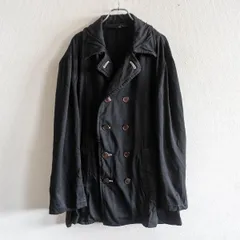 【AD2001/アーカイブ】COMME des GARCONS HOMME【製品染め ピーコート】Ｌ ブラック コムデギャルソンオム s2602031