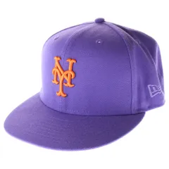 NEW ERA (ニューエラ) 59FIFTY New York Mets 25Th Anniversary ニューヨークメッツ 6パネル ベースボールキャップ 帽子 パープル