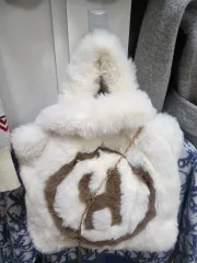 メゾンマルジェラst ファー トートバッグ チェーンバッグ