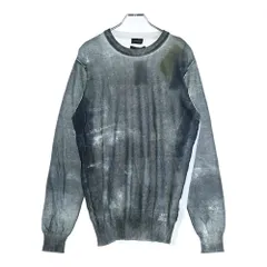 DIESEL (ディーゼル) バイカラー クルーネック長袖Tシャツ カットソー ブラック/ホワイト