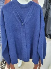 ネイビー Vネック ニット カーディガン SET セット