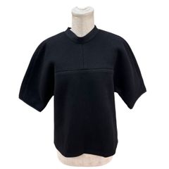 美品 ヘイヴ ペタルニット 半袖 リブニット トップス F ブラック 美品 ヘイヴ ペタルニット 半袖 リブニット トップス F ブラック