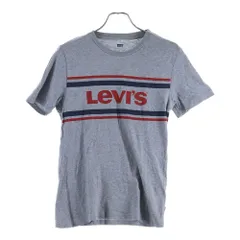 Levi's (リーバイス) フロントロゴ クルーネック カットソー 半袖Tシャツ グレー