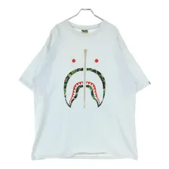 A BATHING APE (アベイシングエイプ) Gold Zip Shark Tee ゴールドシップ シャーク プリント クルーネック コットン 半袖Tシャツ カットソー ライトブルー 001TEG301015X