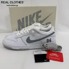 【未使用】Supreme×NIKE/シュプリーム×ナイキ SB Dunk Low White/Metallic Silver/ダンクロー HQ8487-100/29.0