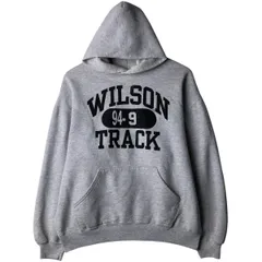 古着 90年代 ラッセル Russell 3連プリント カレッジ スウェットプルオーバーパーカー USA製 メンズL相当 ヴィンテージ/eaa612960