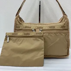 9452　LeSportsac　レスポートサック　ショルダーバッグ　デラックスエブリデイ　ポーチ　ベージュ　無地　レディース　軽量　シンプル　カジュアル　きれいめ