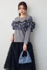 マルチウェイフリルプルオーバー グレー Frene フラーネ同型