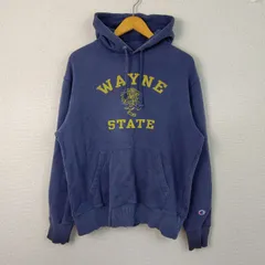 Champion チャンピオン スウェットパーカー ロゴプリント ネイビー Lサイズ メンズ 古着 アメカジ ストリート