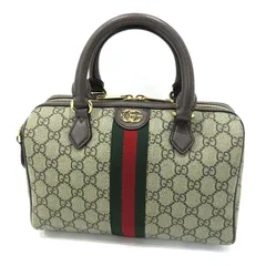 【三重本店】 中古 GUCCI | グッチ スモール ボストンバッグ オフィディア ハンドバッグ 772061 GGスプリーム ブラウン系 【122】