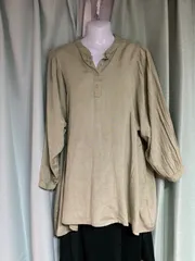 レーヨン、綿、麻長袖シャツ Lサイズ☆