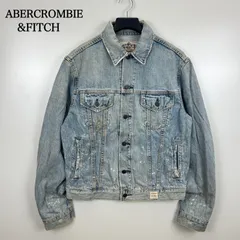 ABERCROMBIE&FITCH archive gamaged denim tracker jacket 00257 L アバクロ アバクロンビー ダメージ加工 ペイント デニムジャケット Gジャン アーカイブ