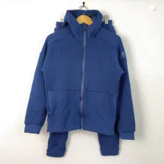 adidas アディダス セットアップ フルジップパーカー ブルー Lサイズ メンズ 古着 スポーツMIX ストリート