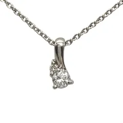 スタージュエリー STAR JEWELRY ネックレス ダイヤモンド 0.07ct Pt950 2.3g プラチナ レディース【中古】