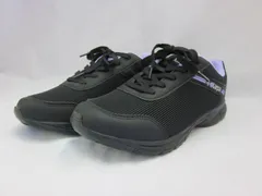 レディース　スニーカー　Kaepa　ケイパ　軽量　ひも靴　婦人靴　カジュアル　普段履き　運動靴　ブラック　24.5㎝