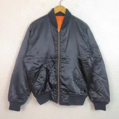 MA-1 フライトジャケット リバーシブル ブラック Lサイズ メンズ 古着 ミリタリー アメカジ ストリート　ブルゾン