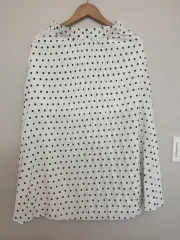 白黒ドット プリーツスカート