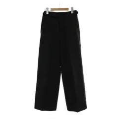 アダムエロペ Adam et Rope' ワイドパンツ 36 黒 ブラック 無地 ストレートシルエット フルレングス /PP ■GY60
