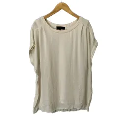 アンタイトル UNTITLED 半袖 シャツ ブラウス バックプリーツ 切替 アイボリー ■GY06