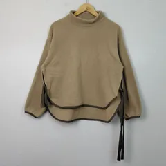 UNIQLO White Mountaineering ユニクロ ホワイトマウンテニアリング フリースプルオーバー 無地 ベージュ Mサイズ レディース 古着 アウトドア テック系