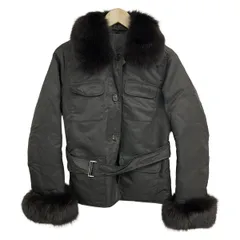 S Max Mara(マックスマーラ) ブルゾン サイズJ40 レディース美品  黒×ダークブラウン 長袖/ファー/秋/冬物のサムネイル