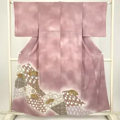 たんす屋 TANSU-YA 着物 リユース着物 色留袖 紅梅 ピンク フォーマル 裂き取り 天平文 袷 絹 未洗い 【身丈】150.5cm【裄丈】63.5cm MS7450