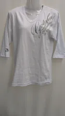 【新品タグ付】GOTCHA ガッチャ Vネック 七分袖 リブカットソー 白 M