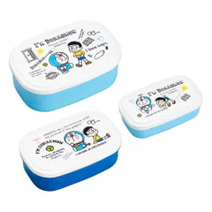 お弁当箱 3個入 シール容器 入れ子式 ドラえもん キャラクター （ 子供 レンジ対応 保存容器 日本製 デザートケース ランチグッズ 180ml 300ml 480ml ランチボックス キャラ 弁当箱 子供用お弁当箱 子ども用 お弁当グッズ ）