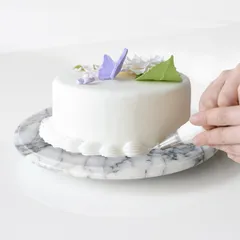 回転台 ケーキ 30cm 大理石 ケーキスタンド スイーツコンビニ倶楽部 製菓 天然石 （ ケーキ台 回転 ナッペ デコレーション ケーキ作り 台 大理石プレート ケーキクーラー デコレーションスタンド ケーキ回転台 皿 プレート ）
